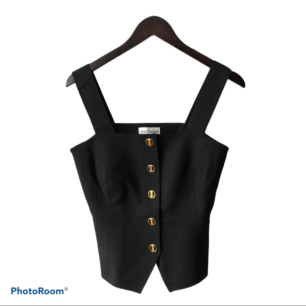 Jon Tagia Prêt À Porter black top vintage size 8